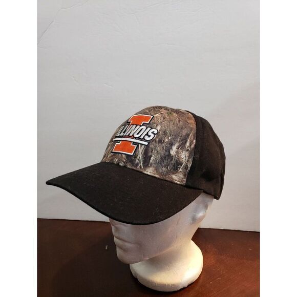 Men's Illinois Camouflage Cap Embroidered Logo Adjustable Hunting Cap NEW - Picture 2 of 7